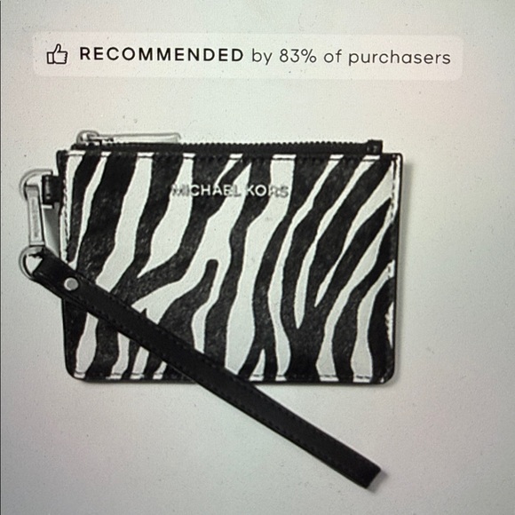 Michael Kors Zebra Wristlet Coin Purse - Picture 6 of 7